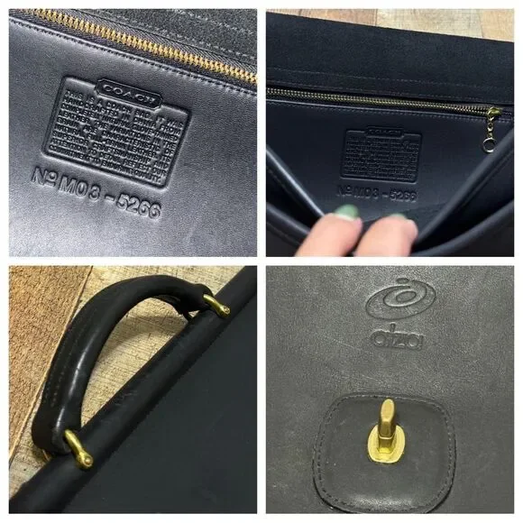 Vintage Coach Beekman 5266 Black Leather Briefcase bag - Picture 6 of 12